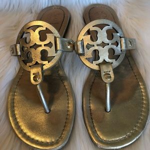 Tory Burch Spark Gold Leather Miller’s